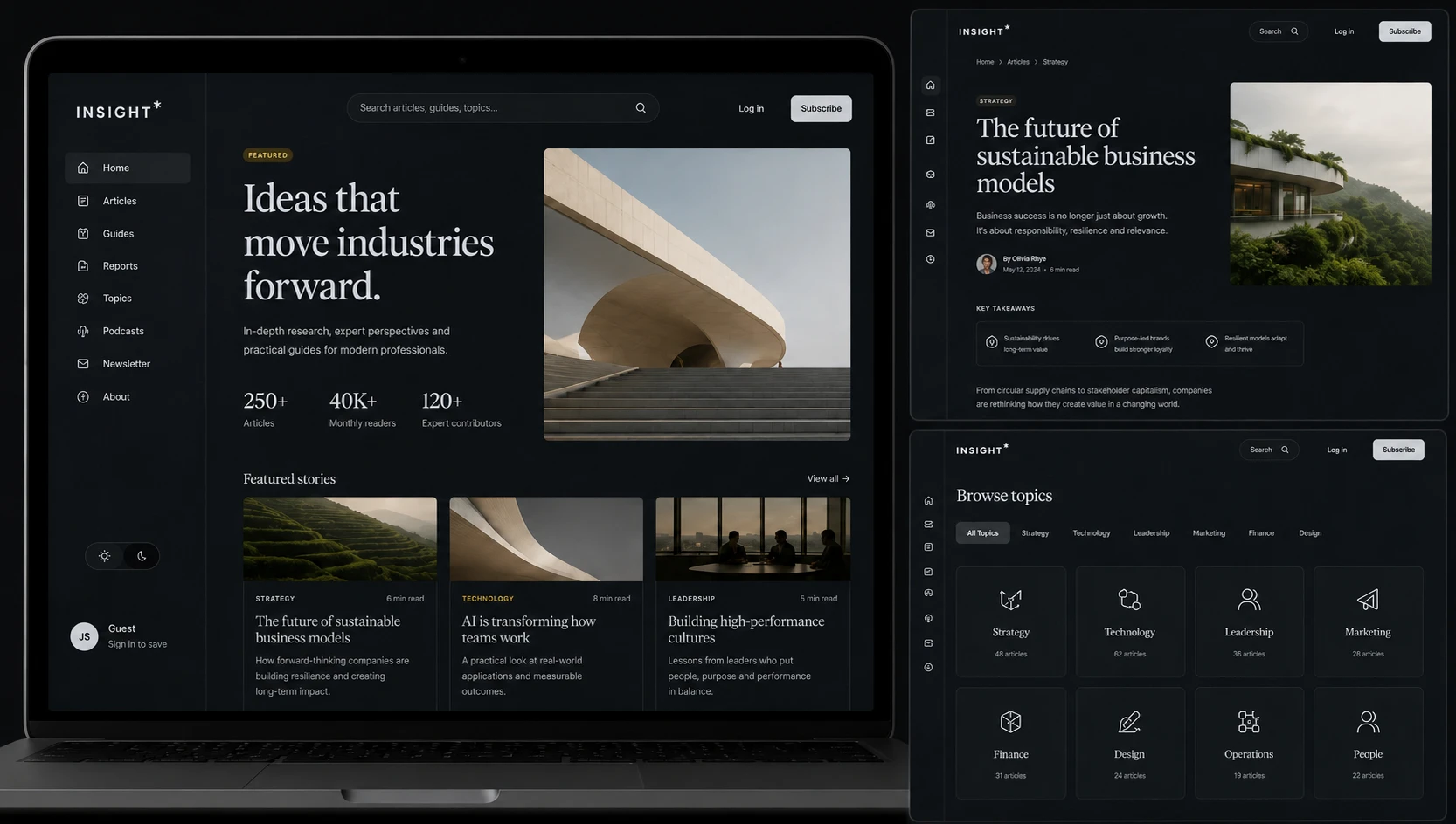 Content Marketing Platform — project by Bhavya Panchal, frontend developer